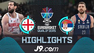 Georgia 🇬🇪 vs Serbia 🇷🇸  J9 Highlights  FIBA EuroBasket 2025 Qualifiers [upl. by Jaquelyn387]