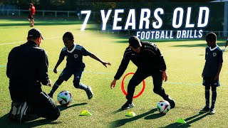 7  8 years old students  Football Dribble amp Shooting Training  Paris Camp [upl. by Rather]