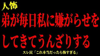 【2chヒトコワ】弟が毎日私に嫌がらせをしてきてうんざりする…短編4話まとめ【怖いスレ】 [upl. by Ynamreg]