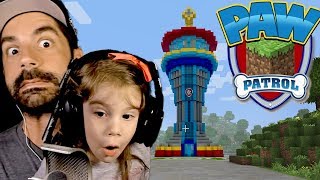 Paw Patrol Minecraft Adventure with My Daughter  Finding Tracker [upl. by Treb]