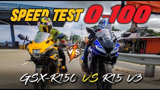 Gsxr150 vs R15 V3  Speed Test 0100  R15 V3 Rider Challenged Me  Xtreme Biker Mizan  Mawa [upl. by Giza151]