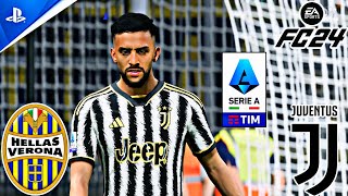 EA FC24  Hellas Verona vs Juventus  PS5™ 4K60 Gameplay  Serie A 202425  Nicolás González [upl. by Nosyla]