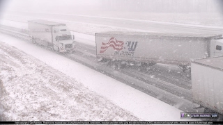 Interstate 55 pileup in snow caught on camera in 4K  Elkhart Illinois  February 8 2017 [upl. by Eleik]