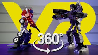 Robosen Megatron VS Optimus Prime  Final Battle  360 video [upl. by Dukey]