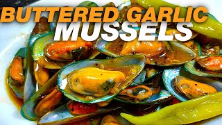 BUTTERED GARLIC MUSSELS  TAHONG IN BUTTER AND GARLIC  BEST EVER LUTONG BAHAY RECIPES [upl. by Green]