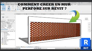 comment créer un mur perforé sur revit [upl. by Leiba]