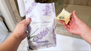 Shower Steamers Aromatherapy Lavender Eucalyptus Natural Essential Oils  REVIEW [upl. by Auhsaj]