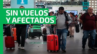 Incertidumbre y molestias en el AICM por retraso y cancelaciones de vuelos en Aeroméxico [upl. by Ydasahc800]