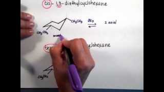 Problem 6 cis or trans 13diEtcyclohexmp4 [upl. by Aivatan]