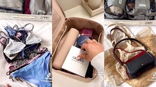 Travel Bag Packing Organizing TikTok Compilation [upl. by Nyladnohr]