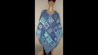 Siems Little Square Poncho  Haken  Tutorial  Nederlands [upl. by Vin]