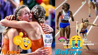 Watch The Moment Netherlands Femke Bol Disgraced Alexis Holmes of the United States In Glasgow 24 [upl. by Bradney663]