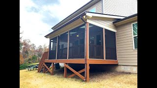 ScreenedIn Porch with Skylights  AG Construction Management NC [upl. by Polk]