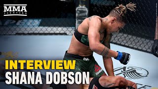 Shana Dobson Not Buying Mariya Agapova Gassed Out In Upset Win At UFC on ESPN 15  MMA Fighting [upl. by Anipsed]