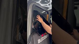 Installing nano ceramic tint on a brand new G wagon no shrink needed Two stage method ASMR [upl. by Desi]