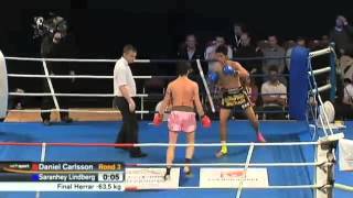 Danny Carlsson Karlstad Muay Thai vs Saranyu Lindberg [upl. by Bunder306]