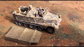 🪖🚜🚛💥🪖🔥172 WW2 German HalfTrack Sd Kfz 11 Artillery Tractor Built painted plastic Esci Model 💥🔥🪖 [upl. by Ennavoj]