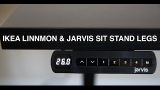 Ikea Linnmon Desktop with Jarvis Sit Stand Desk Review [upl. by Maisie]