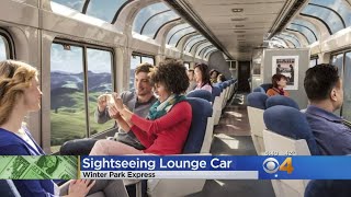 Winter Park Ski Train Now Has A Lounge Car [upl. by Godart220]