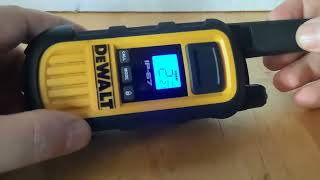 Change Channels Dewalt 2 way radio 2 watt walkie talkie  low and high channels listed below [upl. by Scheer198]