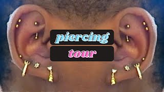 MY 11 CURATED PIERCING TOUR rook double forward helix [upl. by Ecyaj]