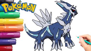 How to Draw Pokemon  Dialga [upl. by Arsi885]