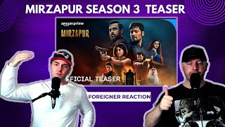 Foreigner Reaction On Mirzapur Season 3 Teaser  Pankaj Tripathi Ali Fazal Shweta Tripathi [upl. by Yngad]