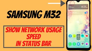 Samsung Galaxy M32 Internet  Wifi Speed Meter  network speed indicator in Samsung m32 [upl. by Paolo]