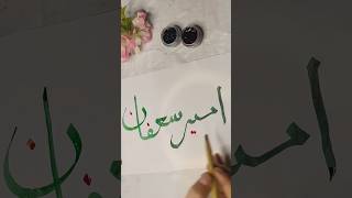 Ameer Sofan Regal Elegance in Calligraphy trendingshorts shorts arabiccalligraphy artistichacks [upl. by Artair]