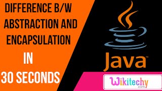 Difference between abstraction and encapsulation  core java interview questions  wikitechycom [upl. by Letney544]