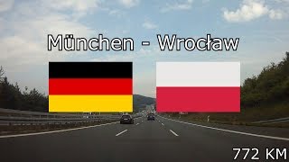 München Germany  Wrocław Poland 772 km x16 2016 [upl. by Jammie]