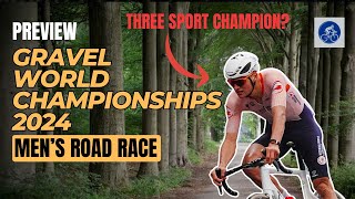 Gravel World Championships Mens Race 2024  Van der Poel Set To Become Three Sport Champion PREVIEW [upl. by Enillebyam]