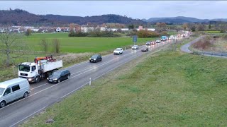 Verkehrslage B466  B10 AS Süßen  112024 [upl. by Siskind938]