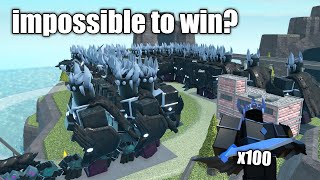 1 vs 100 Fallen Kings in TDS  ROBLOX [upl. by Aicilra]