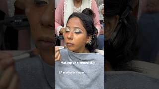 Makeup on textured skin bridalmakeup receptionmakeup makeuptutorial [upl. by Airetal899]