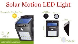 Solar Motion Sensor Lightwith Highpowered 20 LEDs [upl. by Adnimra]