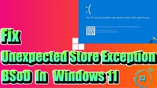 Fix Unexpected Store Exception BSoD in Windows 11 [upl. by Atsyrhc82]