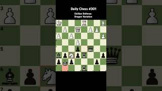 Daily Chess 301 Sicilian Defense Dragon Variation chess shorts [upl. by Aenea]