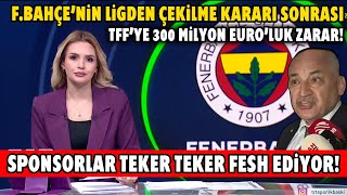 FBahçe Ligden Çekilirse Sponsorlar Sözleşmeleri Fesh Ediyor TFFye 300 Milyon Euroluk Zarar [upl. by Atika128]