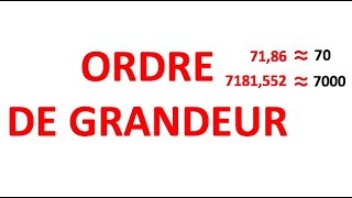 Ordre de grandeur dun résultat  Sixième [upl. by Hevak]