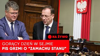 Gorący dzień w Sejmie Kamiński i Wąsik próbowali wtargnąć do Sejmu NA ŻYWO [upl. by Katine]