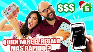 GANA DINERO QUIEN ABRE EL REGALO MAS RAPIDO COMPETENCIA Navidad en Familia Sandra Cires Art [upl. by Ferullo]