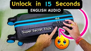 How To Unlock Forgotten Combination Lock Password  Open Any Suitcase Luggage Bag Password Lock [upl. by Irianat]