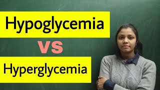 hypoglycemia vs hyperglycemia I difference between hypoglycemia and hyperglycemia [upl. by Kandace342]