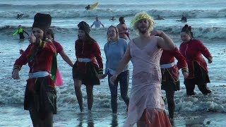 New Years Day Swim  Looe [upl. by Obla384]