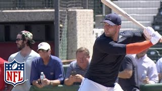 Tim Tebow MLB Tryout Highlights  NFL [upl. by Ahsiemak]