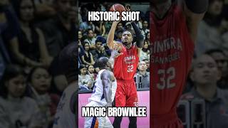 JUSTIN BROWNLEE ANOTHER HISTORIC SHOT pbaupdate justinbrownlee winning3point [upl. by Yatnohs]