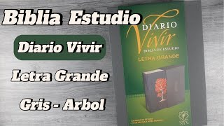 Biblia de Estudio del Diario Vivir NTV Letra grande Tapa Dura de Tela Gris [upl. by Iloj]