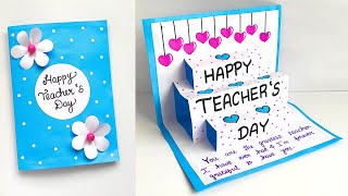 Teachers day greeting card making ideas  Teachers day greeting card  Handmade Teachers day card [upl. by Treva318]