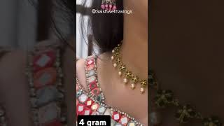 Latest pearl stone necklace design yt shots new trending subscribe Saishwethavlogs [upl. by Lezah]